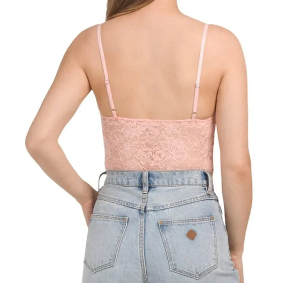 Free People Lace Night Rhythm Bodysuit - Size M - Rose - NWT - Picture 5 of 11